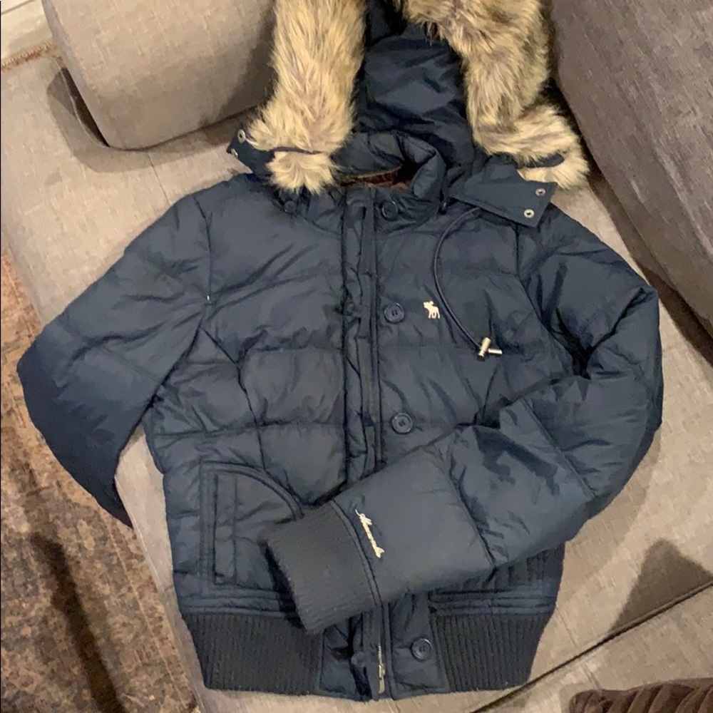 Vintage Abercrombie And Fitch Down Jacket Blue